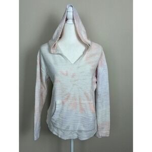 Dreamside Tie Dye Hoodie Womens Large Peach Lavender Terry Cloth LHP8130 (Q1)